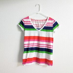 Aeropostale colorful striped large tshirt
